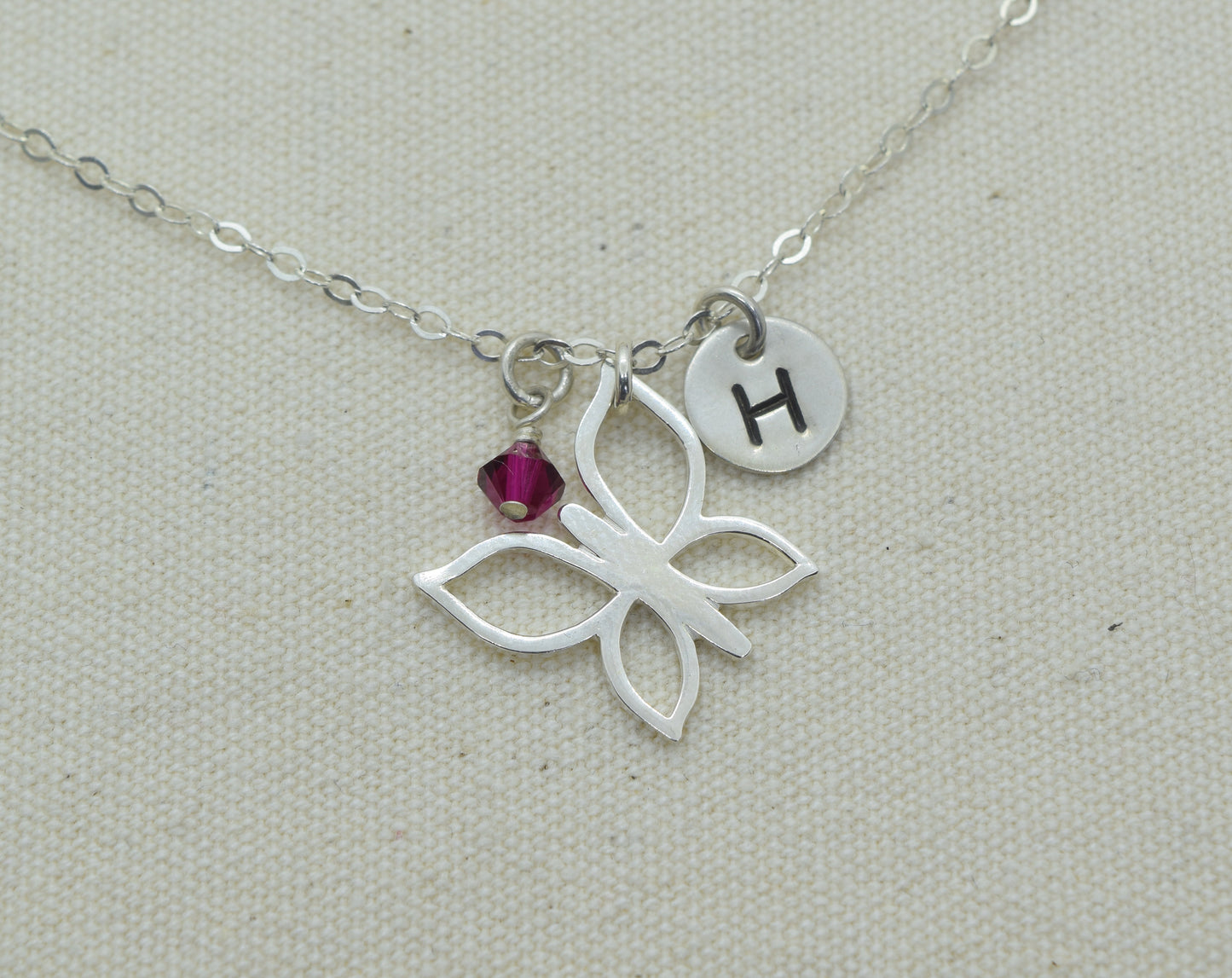 Sterling Silver Butterfly Charm Necklace