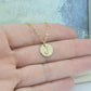 Gold Large Initial Necklace with Birthstone Crystal