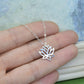 Sterling Silver Lotus Flower Charm Necklace, Yoga Pendant, Lotus Flower Pendant, Best Friend Gift, Gift for Mom or Aunt