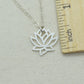 Sterling Silver Lotus Flower Charm Necklace, Yoga Pendant, Lotus Flower Pendant, Best Friend Gift, Gift for Mom or Aunt