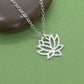 Sterling Silver Lotus Flower Charm Necklace, Yoga Pendant, Lotus Flower Pendant, Best Friend Gift, Gift for Mom or Aunt