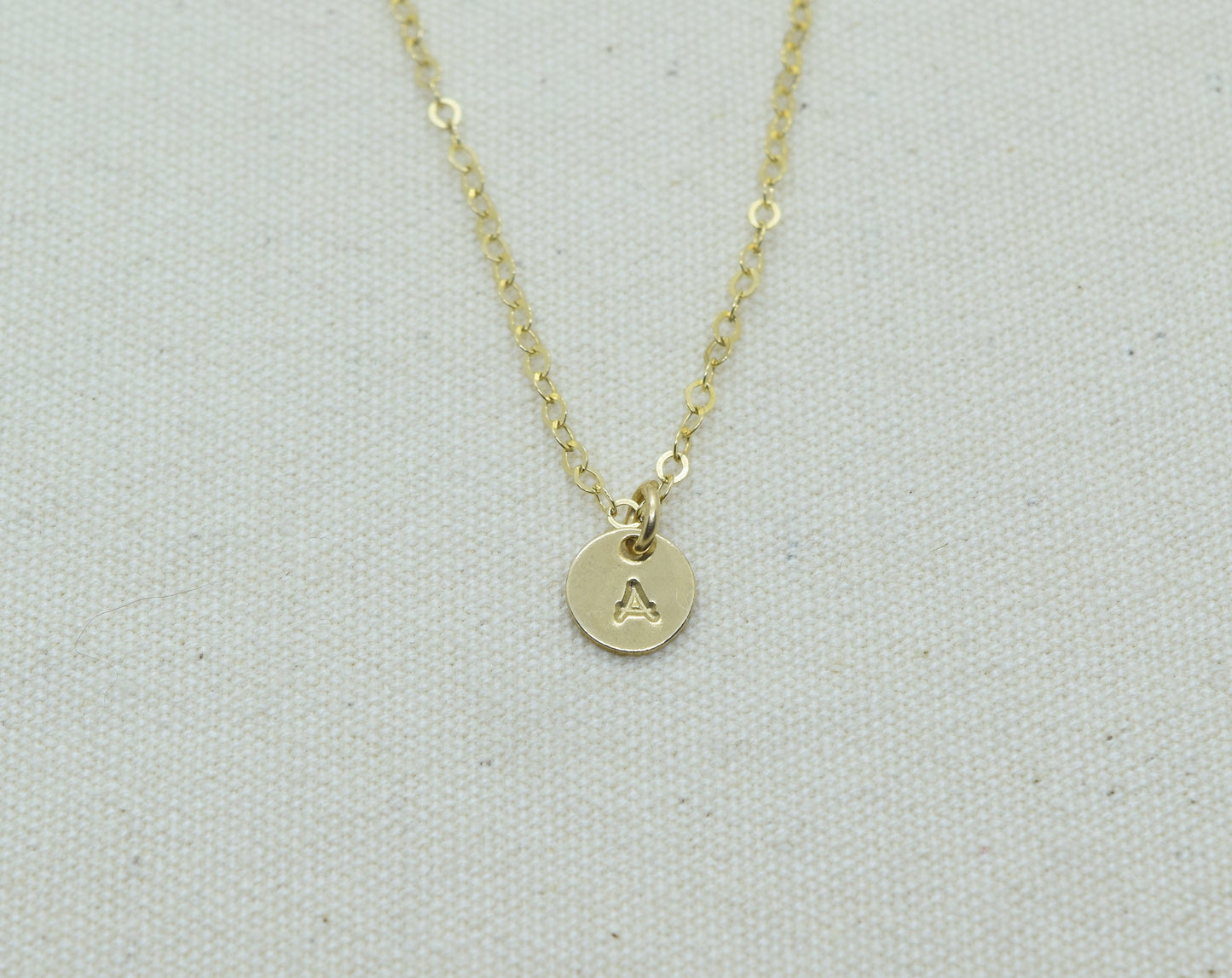 Tiny Gold Initial Necklace with Birthstone Crystal