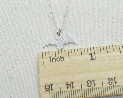 Sterling Silver Bat Charm Necklace - Cloverleaf Jewelry