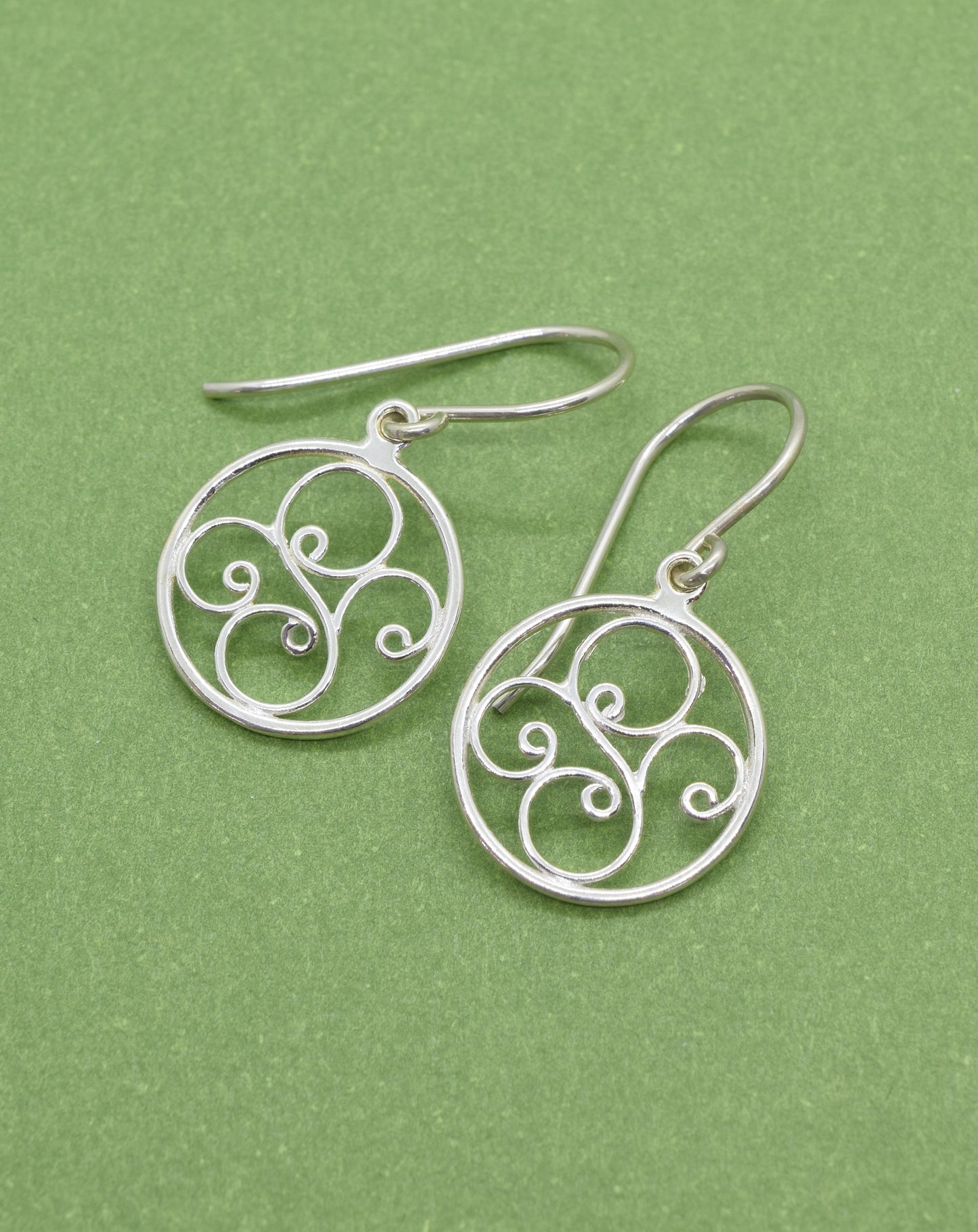 Sterling Silver Swirl Earrings