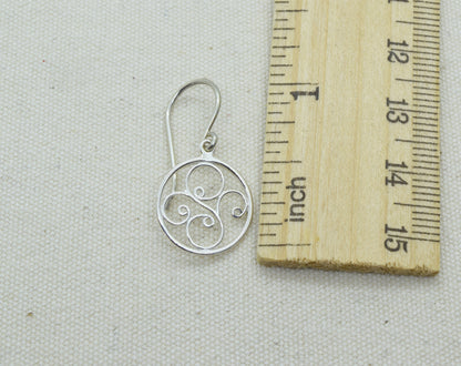 Sterling Silver Swirl Earrings - Cloverleaf Jewelry