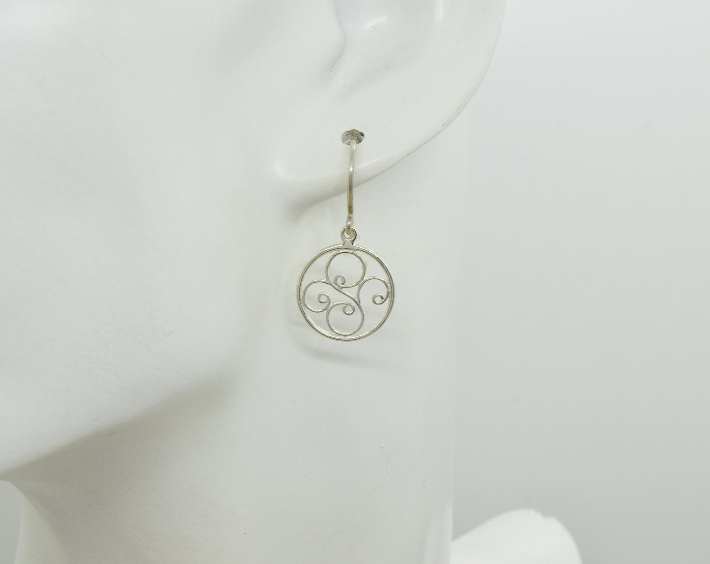 Sterling Silver Swirl Earrings