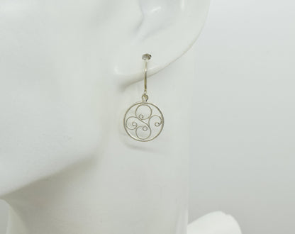 Sterling Silver Swirl Earrings - Cloverleaf Jewelry