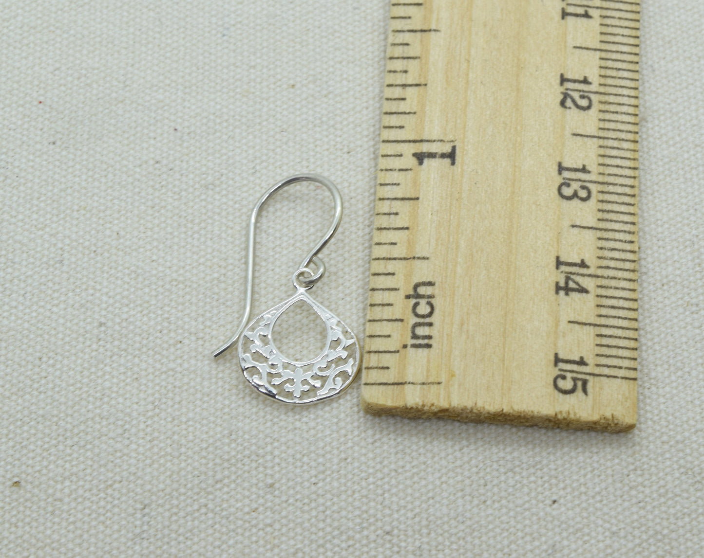 Sterling Silver Tiny Teardrop Earrings