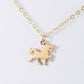Gold Unicorn Charm Necklace, Fantasy Pendant, Gift for Tween Daughter, Present for Friend, Gift for Girl
