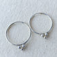 Endless Silver Hoop Earrings with Bead Accents - Cloverleaf Jewelry