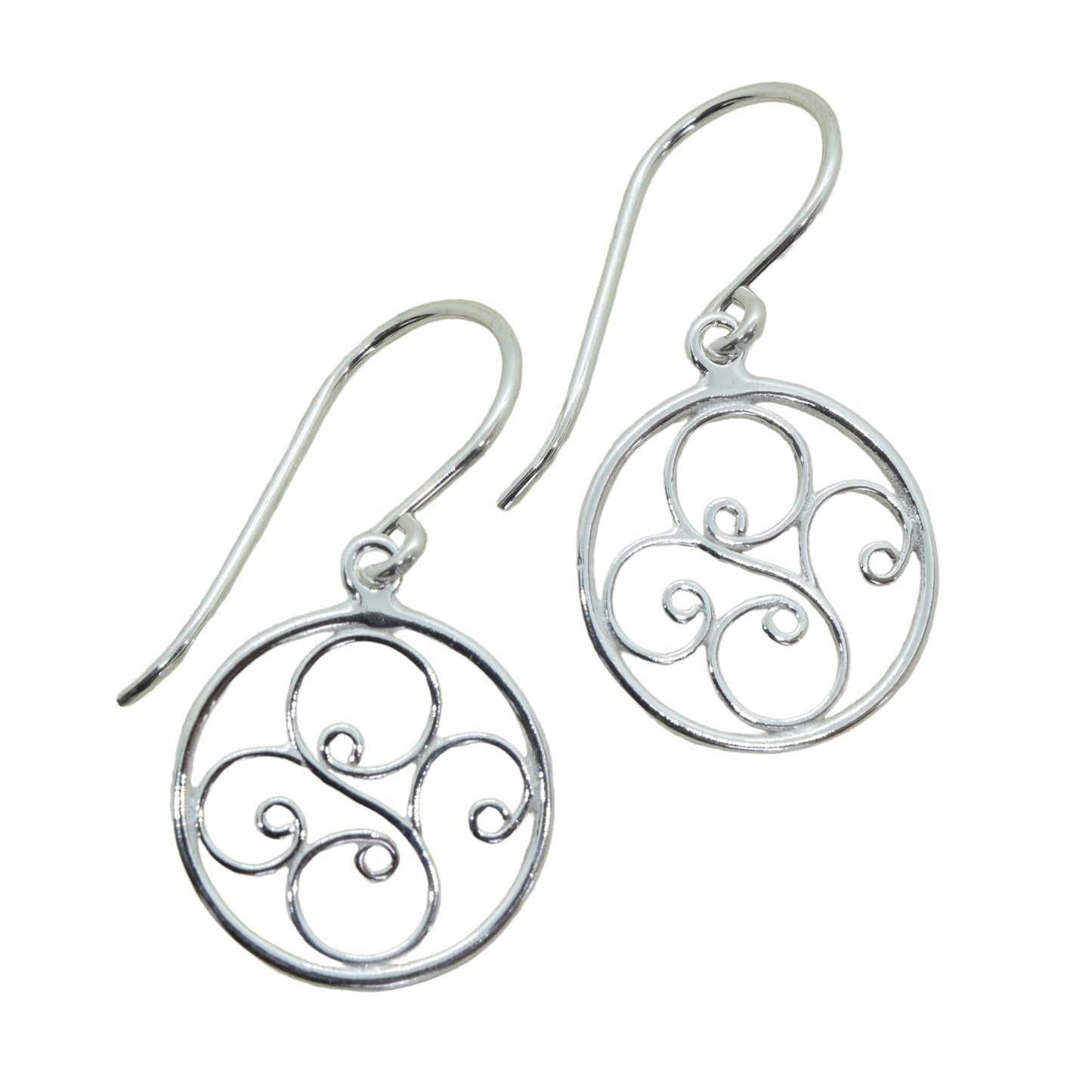 Sterling Silver Swirl Earrings