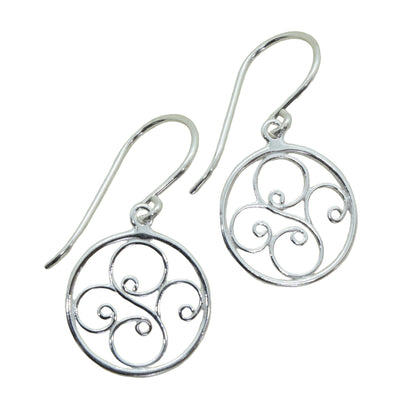 Sterling Silver Swirl Earrings - Cloverleaf Jewelry