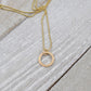 Joy Tiny Gold Hammered Circle Necklace
