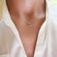 Joy Tiny Silver Hammered Circle Necklace