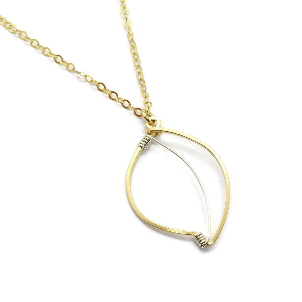 Leaf Gold Necklace - Cloverleaf Jewelry