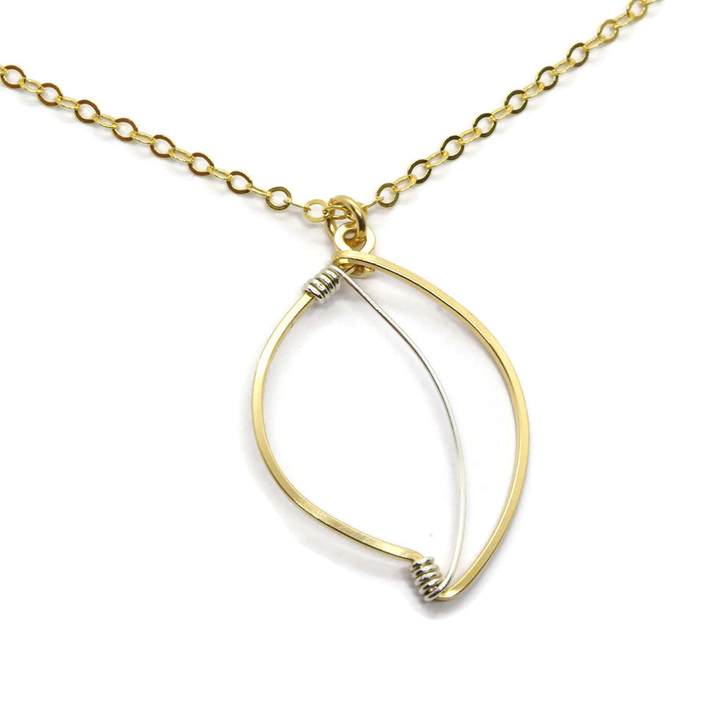Leaf Gold Necklace - Cloverleaf Jewelry