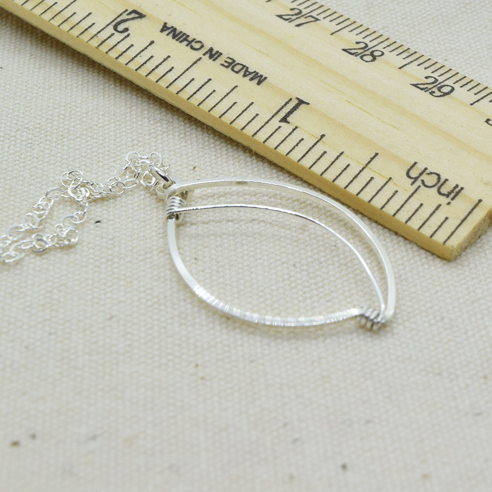 Leaf Silver Necklace - Cloverleaf Jewelry