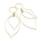 Leaves Interlocking Gold Earrings