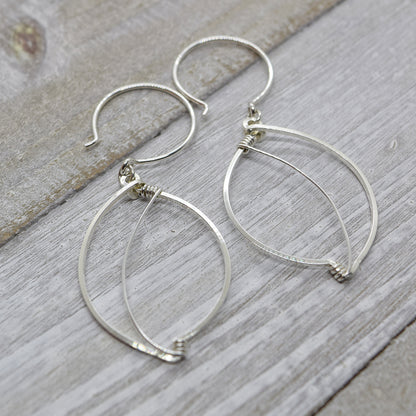 Leaves Silver Earrings - Cloverleaf Jewelry