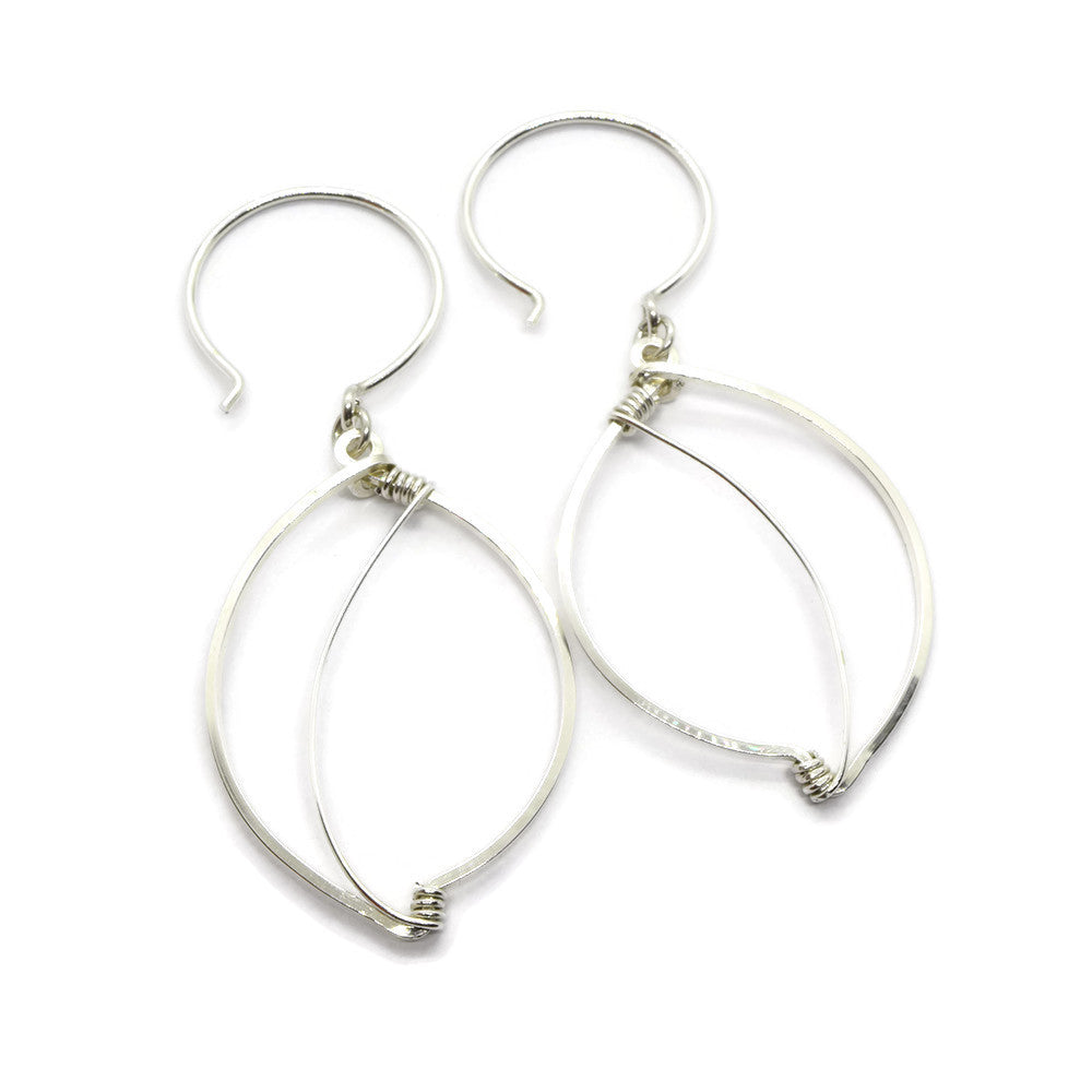Leaves Silver Earrings - Cloverleaf Jewelry