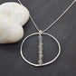 Lyra Silver Gemstone Necklace, Labradorite - Cloverleaf Jewelry