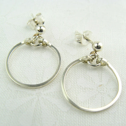 Meridian Silver Ball Post Earrings - Cloverleaf Jewelry