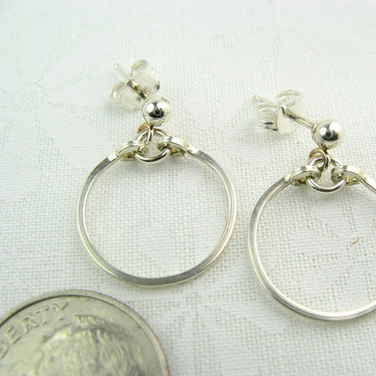 Meridian Silver Ball Post Earrings - Cloverleaf Jewelry