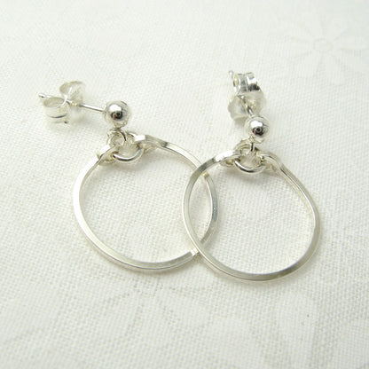 Meridian Silver Ball Post Earrings - Cloverleaf Jewelry