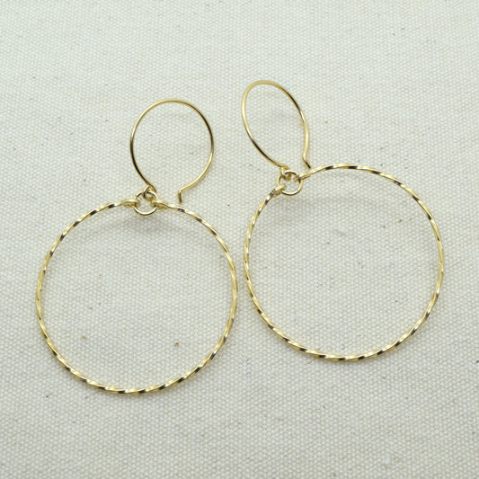 Meridian Twist Gold Earrings