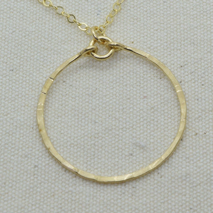 Meridian Gold Circle Necklace - Cloverleaf Jewelry