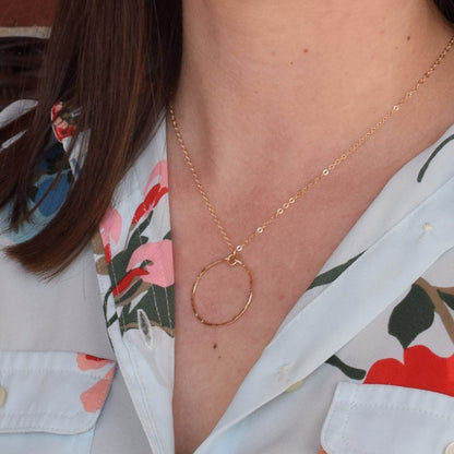 Meridian Gold Circle Necklace - Cloverleaf Jewelry