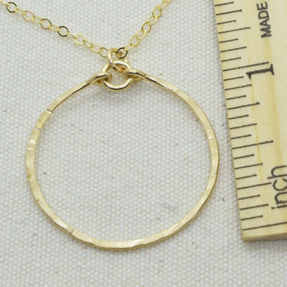 Meridian Gold Circle Necklace - Cloverleaf Jewelry