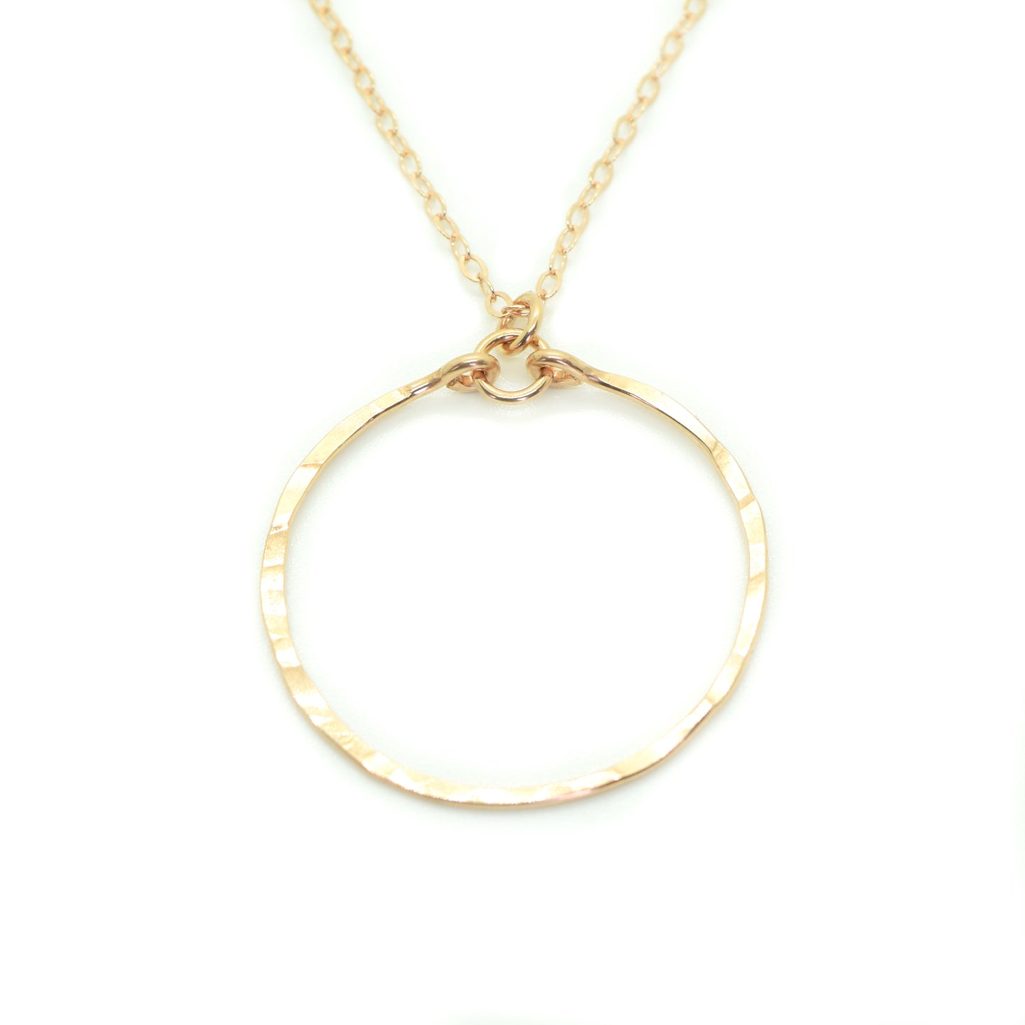 Meridian Gold Circle Pendant or Necklace