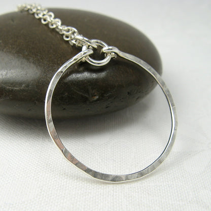 Meridian Silver Circle Necklace - Cloverleaf Jewelry
