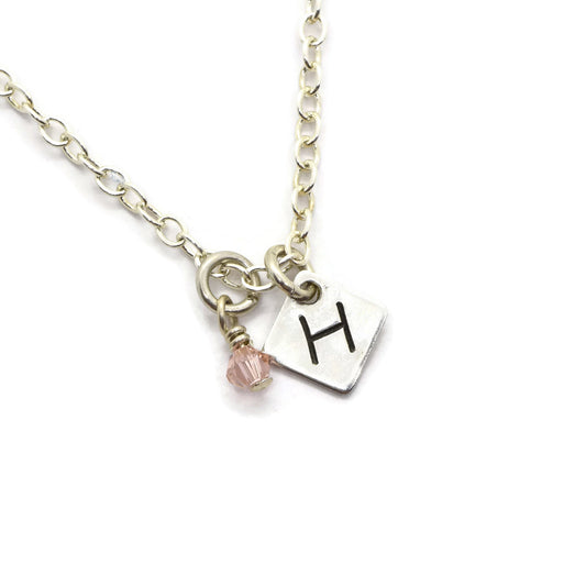Min-I-nitials Silver Family Necklace - Cloverleaf Jewelry