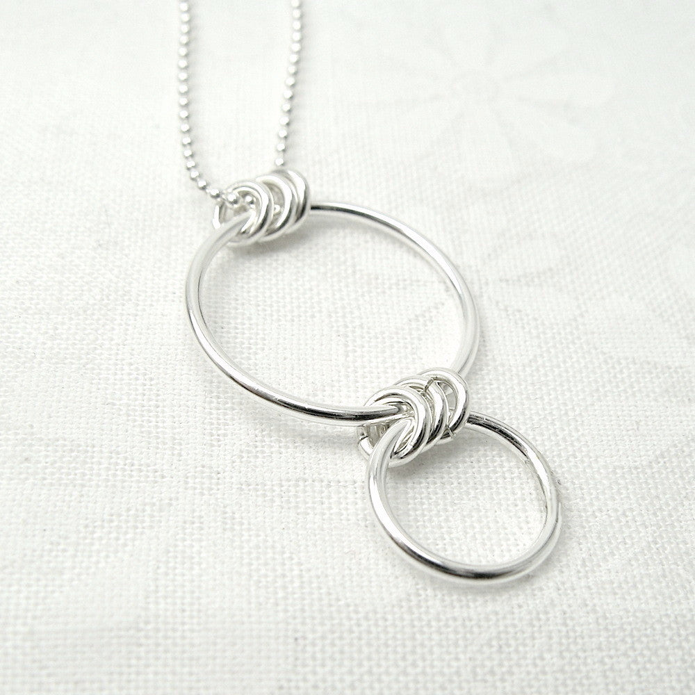 Nexus Silver Vertical Necklace