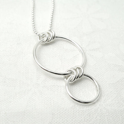 Nexus Silver Vertical Necklace - Cloverleaf Jewelry