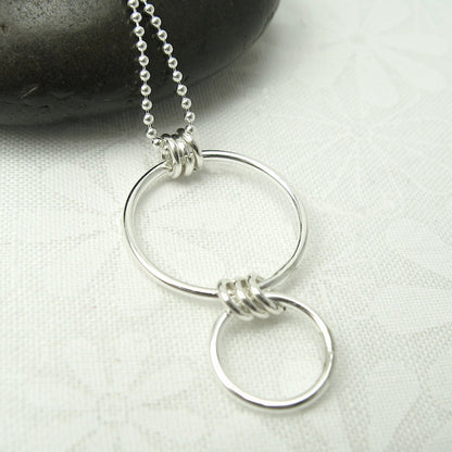 Nexus Silver Vertical Necklace - Cloverleaf Jewelry