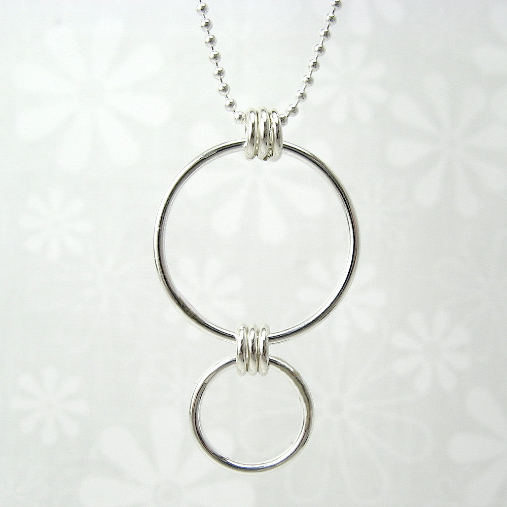 Nexus Silver Vertical Necklace