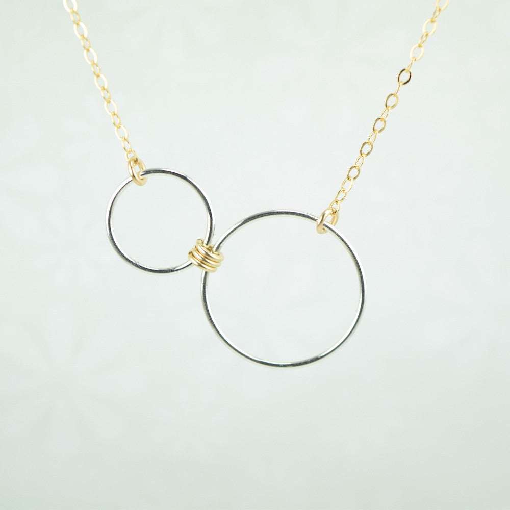 Nexus Gold and Silver Horizontal Necklace