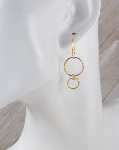 Nexus Gold Earrings - Cloverleaf Jewelry
