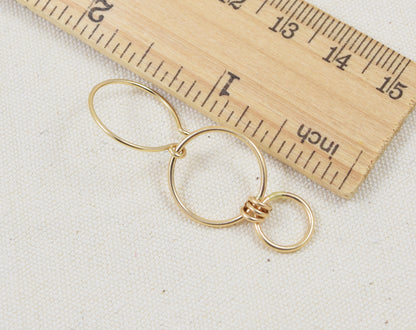 Nexus Gold Earrings - Cloverleaf Jewelry