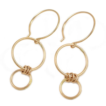 Nexus Gold Earrings - Cloverleaf Jewelry