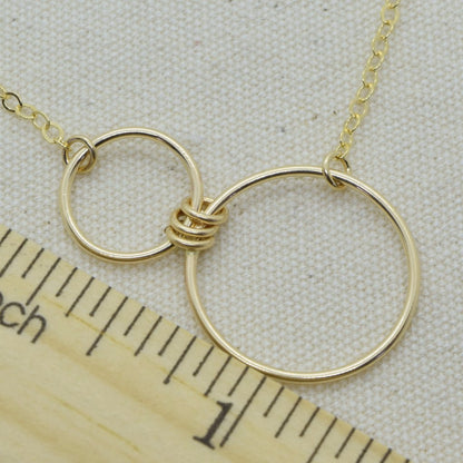 Nexus Gold Horizontal Necklace - Cloverleaf Jewelry