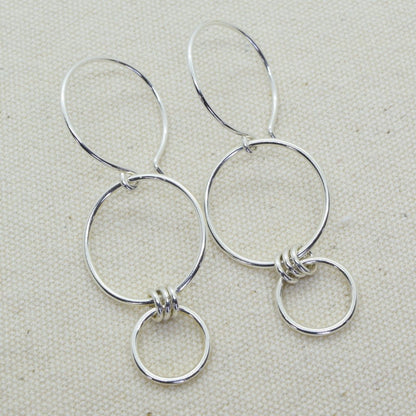 Nexus Silver Earrings - Cloverleaf Jewelry