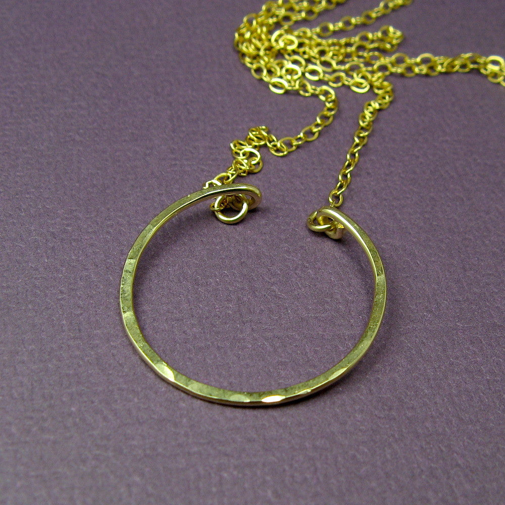 Open Circle Gold Necklace