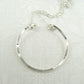 Open Circle Silver Necklace