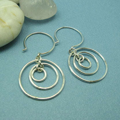 Orbit Silver Earrings - Cloverleaf Jewelry