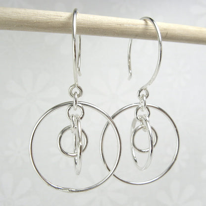 Orbit Silver Earrings - Cloverleaf Jewelry