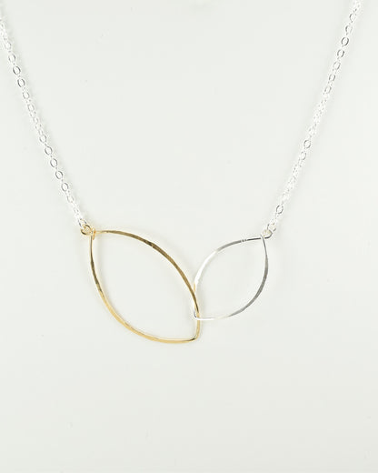 Petals Silver with Gold Necklace - Cloverleaf Jewelry